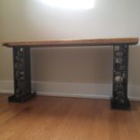 Steel, River Rock And Doug Fir Bench 4 small