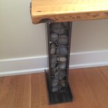 Steel, River Rock And Doug Fir Bench 5 small