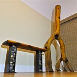 Steel, River Rock And Doug Fir Bench 6 small