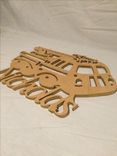 Firetruck Personalize With Your Name Wood Cut Kid Art 2 small
