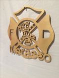 Maltese Cross Wood Cut Out With Your Name Embedded Into 2 small