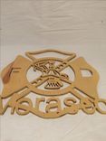 Maltese Cross Wood Cut Out With Your Name Embedded Into 6 small