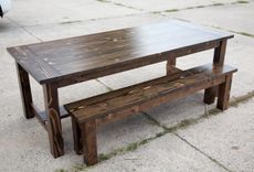 Farmhouse Table With Stretchers 2 small