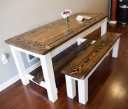 Farmhouse Table With Stretchers 5 small