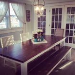 Farmhouse Table With Stretchers 6 small