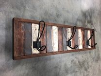 Rustic Farmhouse Coat Rack, Coat Hook 5 small