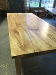 Unusual Dining Table, Ready To Deliver, Local Spalted Maple, Bookmatched Center 4 small