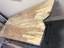 Unusual Dining Table, Ready To Deliver, Local Spalted Maple, Bookmatched Center 5 small