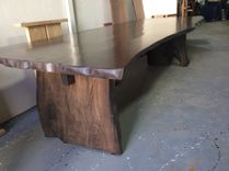 Live Edge Butternut Industrial Style Dining Table 2 small
