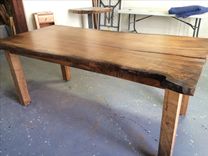 Live Edge Slab Tables, Custom Built, Metal And Wood Leg Options, Up To 8 Feet Long 3 small