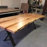Centerpiece Dining Table, Local Cherry With No Stain, 8 Feet, Ready To Go 2 small