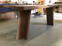 Live Edge Local Black Walnut Table With Some Bark And Interesting Shaping 1 small