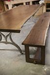 Live Edge Farm Style Table And Bench, Local Walnut 1 small