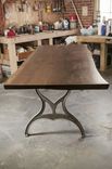 Live Edge Farm Style Table And Bench, Local Walnut 2 small