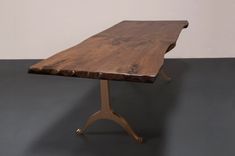 Live Edge Butternut Industrial Style Dining Table 2 small