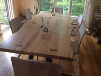 Live Edge Dining Table, Local Spalted Hard Maple 1 small
