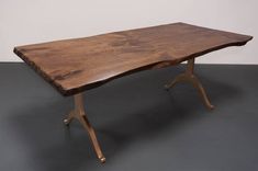 Live Edge Butternut Industrial Style Dining Table 1 small