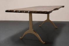 Live Edge Butternut Industrial Style Dining Table 3 small