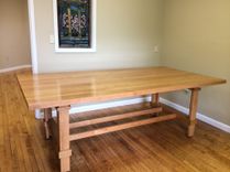 Cherry Dining Or Conference Table, Custom=Made 3 small