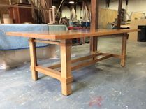 Cherry Dining Or Conference Table, Custom=Made 2 small