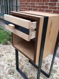 Custom Night Stands, Made To Order, Walnut And Maple With Steel Straps 2 small
