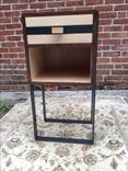 Custom Night Stands, Made To Order, Walnut And Maple With Steel Straps 5 small