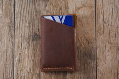 The Slider - Minimalist Wallet Card Holder In Kodiak Oil Tanned Cowhide Leather, Free Ship In U.S.A. 5 small