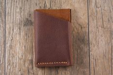 The Slider - Minimalist Wallet Card Holder In Kodiak Oil Tanned Cowhide Leather, Free Ship In U.S.A. 6 small