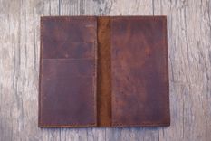 Iphone 6 Kodiak Oil Tanned Cowhide Leather Wallet Sleeve, Free Ship In U.S.A. Handmade In The U.S.A. 3 small