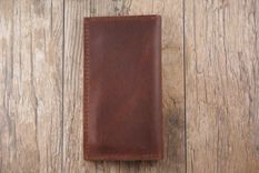 Iphone 6 Kodiak Oil Tanned Cowhide Leather Wallet Sleeve, Free Ship In U.S.A. Handmade In The U.S.A. 2 small