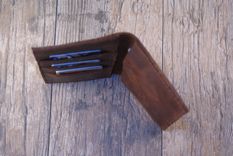 Iphone 6 Kodiak Oil Tanned Cowhide Leather Wallet Sleeve, Free Ship In U.S.A. Handmade In The U.S.A. 5 small