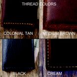 The Full Riveted - Minimalist Wallet Card Holder In Kodiak Oil Tanned Cowhide Leather. 3 small