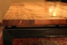 Reclaimed Lumber And Steel Dining Table 3 small