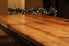 Reclaimed Lumber And Steel Dining Table 2 small