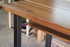 Walnut & Steel Kitchen Island 6 small