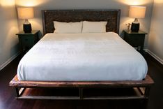 Antiqued Steel King Size Bed 3 small