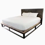 Antiqued Steel King Size Bed 1 small