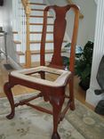 Chair, Queen Anne Style, Solid Mahogany, Shellac/Wax 2 small