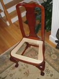 Chair, Queen Anne Style, Solid Mahogany, Shellac/Wax 6 small