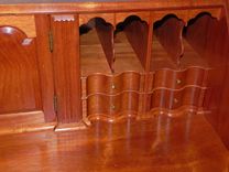 Penn. Desk, Solid Mahogany, 4 Drawers, Hand Cut Dovetails 4 small