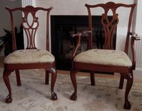 Side And Arm Chair, Chippendale, Townsend Style, Mahogany 1 small