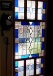 Stained Glass and Bevels Entryway Window - Diamond Blue 1 small