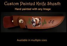 Custom Knife Sheath, Custom Leather Knife Sheath, Knife Sheath,  Personalized, Hunter Gift 1 small