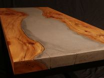 Hand Crafted Concrete River Coffee Table 4 small