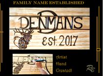 Custom Signs,Established, Sign,Family Name Sign, 2 small