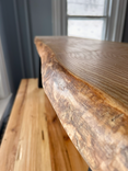 Live edge coffee table, unique rustic wood with sturdy black iron legs for modern elegance, special gift for newlyweds or friends 2 small