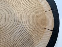 Sandblasted Oak Wood Turned Bowl 5 small