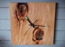 Modern Hickory Wall Clock 1 small