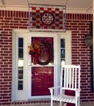 Stained Glass Panel Beveled Star On Checkerboard Background 2 small