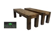 Reclaimed Wormy Chestnut Tiled Dining Set 4 small